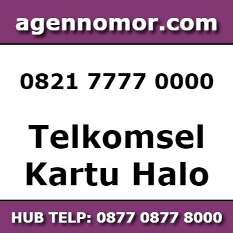 kartu perdana telkomsel Halo nomor cantik 0821 7777 0000 kwartet
