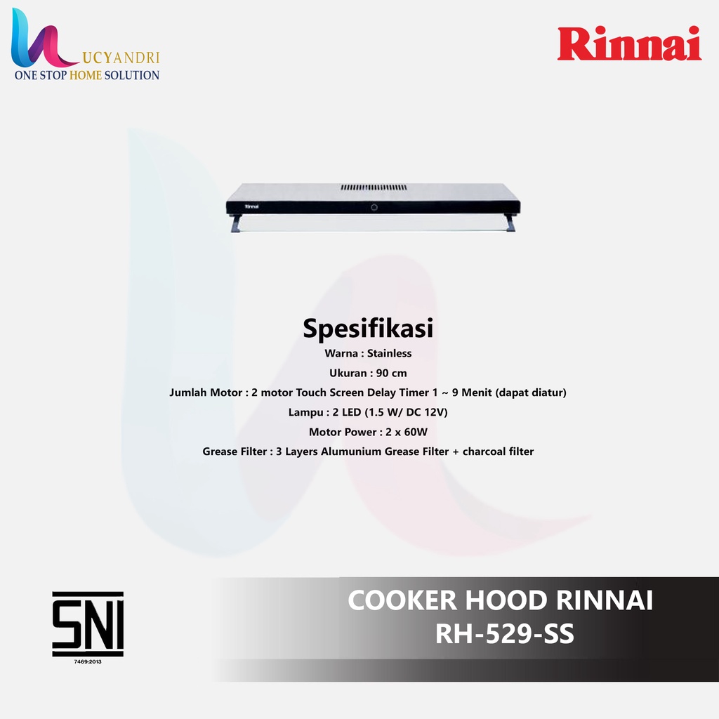 Cooker Hood Rinnai RH 329 B/penghisap Asap Rinnai