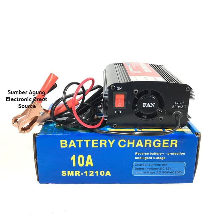 Sumura SMR1201A 1210 Cas Aki 10A Battery Charger 12V