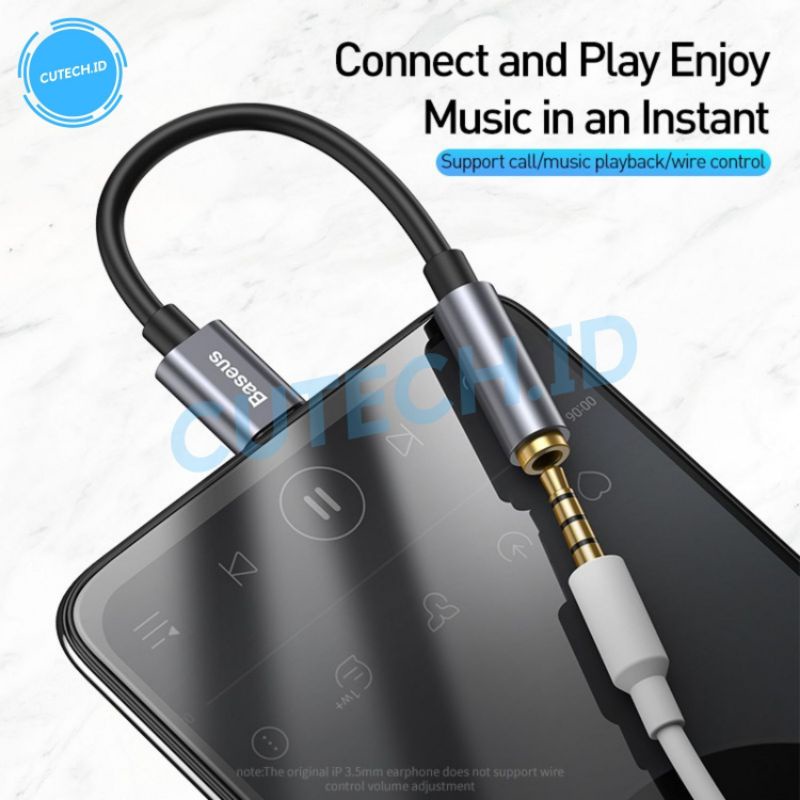 Baseus Adapter Headset / Earphone Audio Converter TYPE C To 3.5mm Jack Audio AUX L54