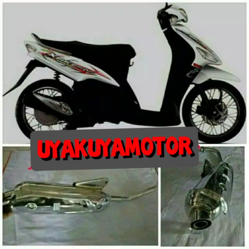 knalpot racing bobokan model crome mio cw 2010