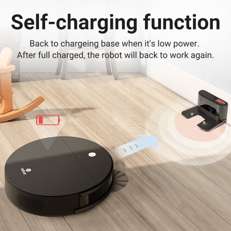 Lefant M210s Robot Vacum Cleaner Dry Function 1800 Pa Suction Power APP Control Auto Recharging Penyedot Debu Vacuum Cleaner Robot Terbaik