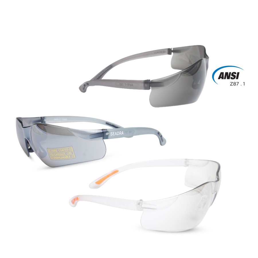 Kacamata Safety Sedra ANSI Z87 (Anti fog & UV Protection)