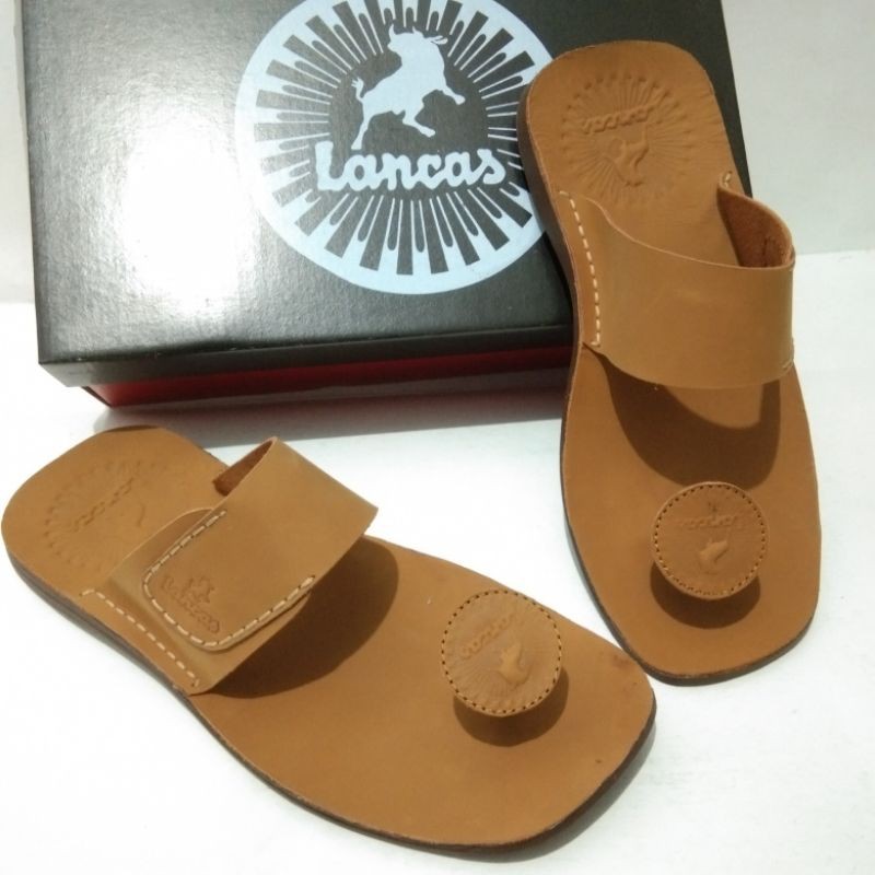 Sandal jepit pria kulit lancas model jamur