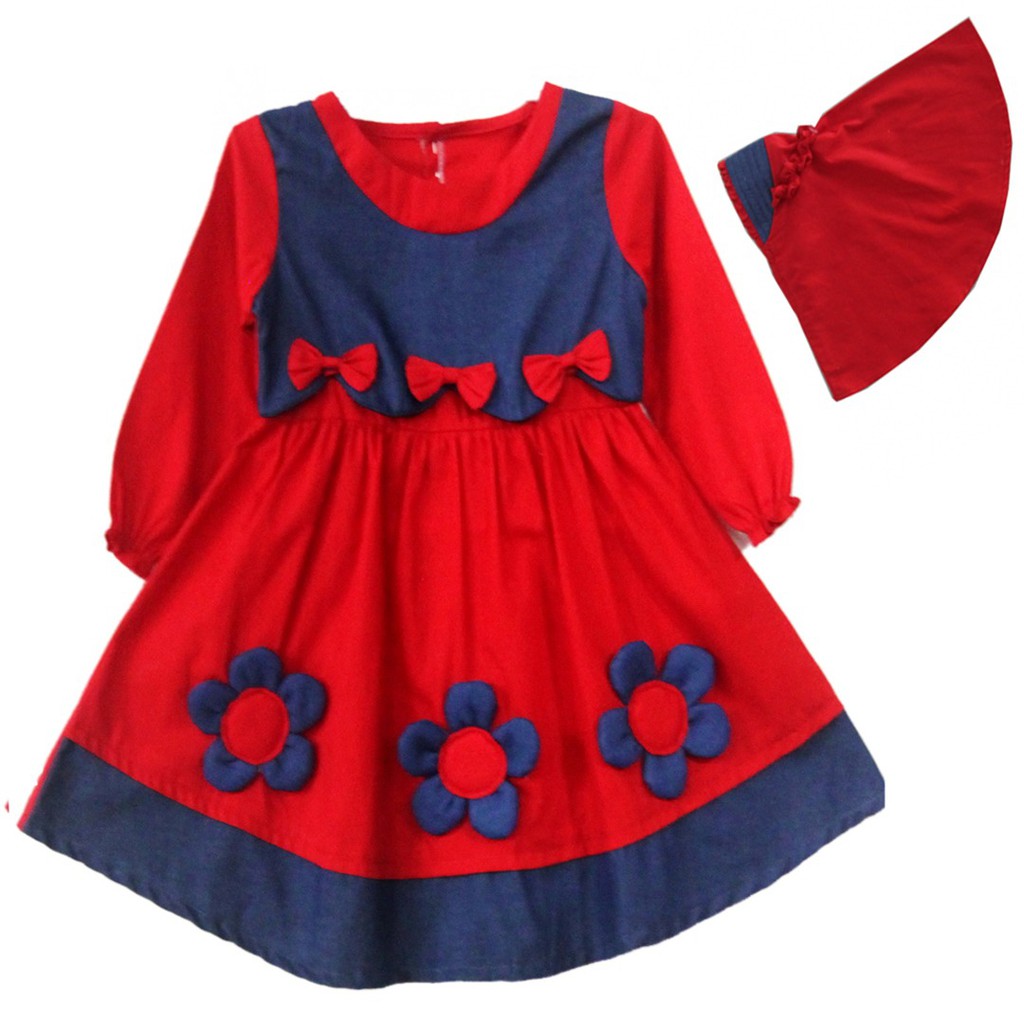 Two mix Dress Anak Muslim- Baju Muslim Anak - Gamis Muslim Anak - Baju Anak Muslim - Gamis anak 2626