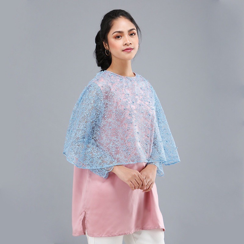 PEARL TOP 2 Warna: Biru Muda & Pink Muda // Baju Lebaran & Baju Pesta