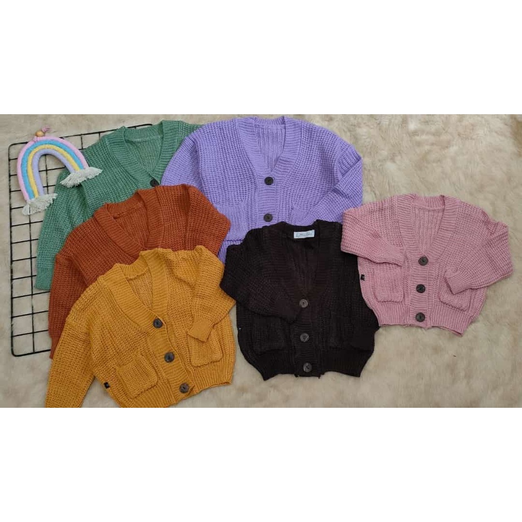 pakain anak perempuan,sweater rajut anak,sweater rajut crop anak perempuan
