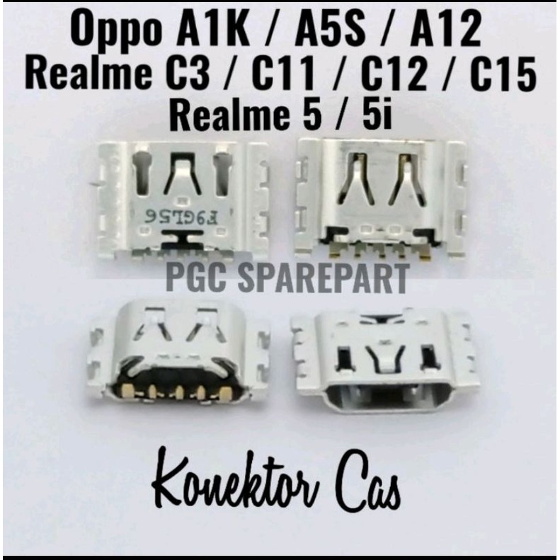 Connector Charger Oppo A1K A5S A12 A15 C3 C11 C12 C15 5 5i - Konektor Cas Original