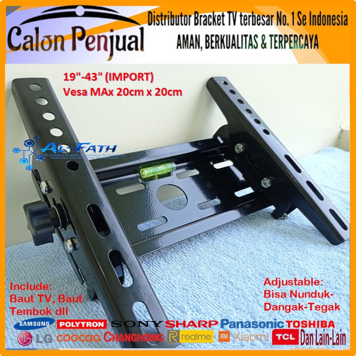 Bracket TV XIAOMI 19 s/d 43 inch IMPORT QUALITY Garansi 100% cocok