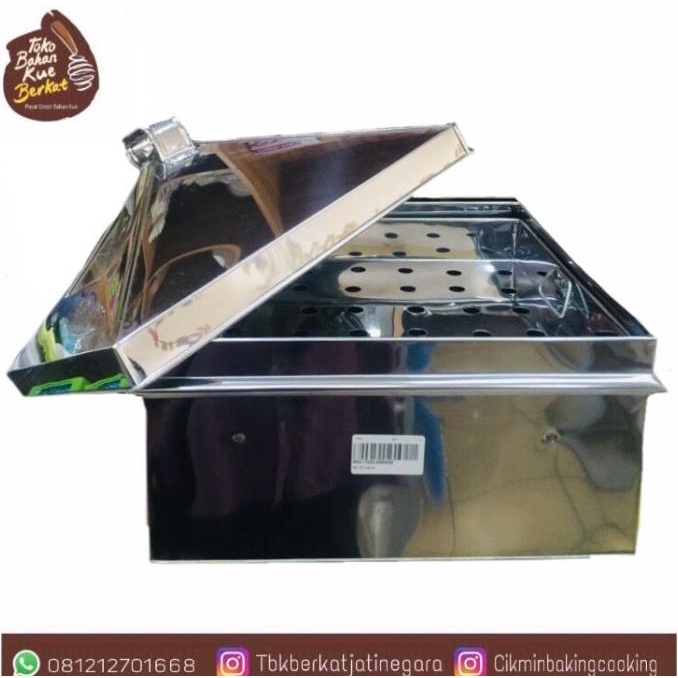 Klakat Kukusan Segi Empat/Panci Kukus Dimsum/Kukusan Bolu Stainless Fisherry