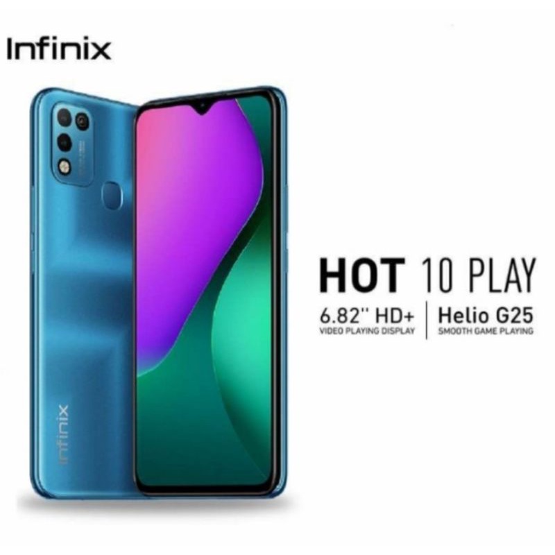 infinix hot 10 play ram 4/64 gb garansi resmi 1 tahun-0