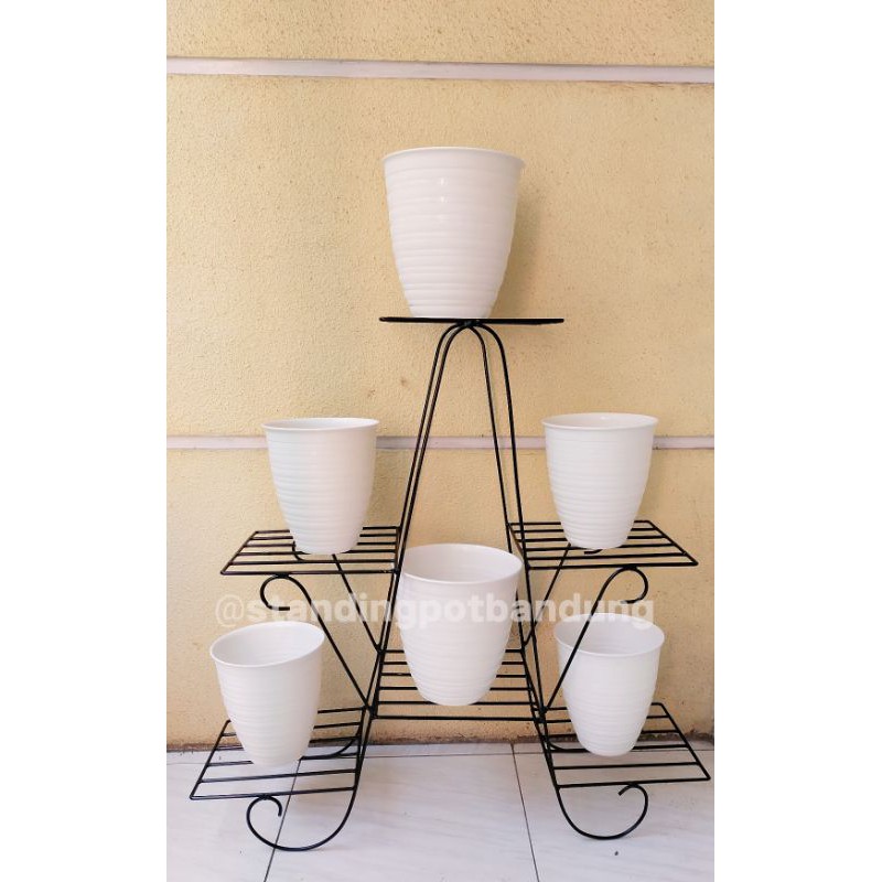 Standing Pot Bandung / Rak bunga 6 susun / Rak Pot 6in1