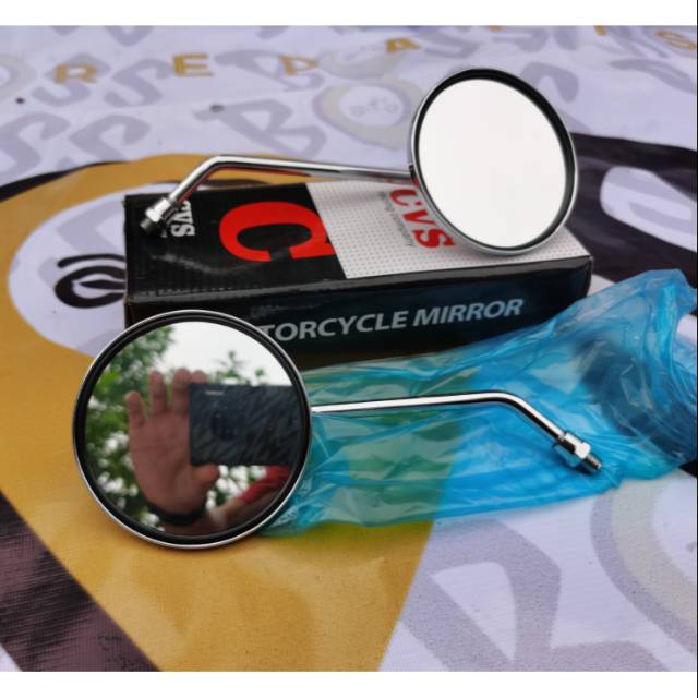 Kaca Spion Yamaha Mio Fino Karbu / Spion L/R Fino Fi / Spion Bulat Yamaha Fino Fi Full Chrome