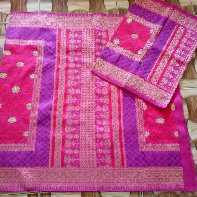 Songket palembang asli tenun tangan dan langsung ambil dari pengrajin
