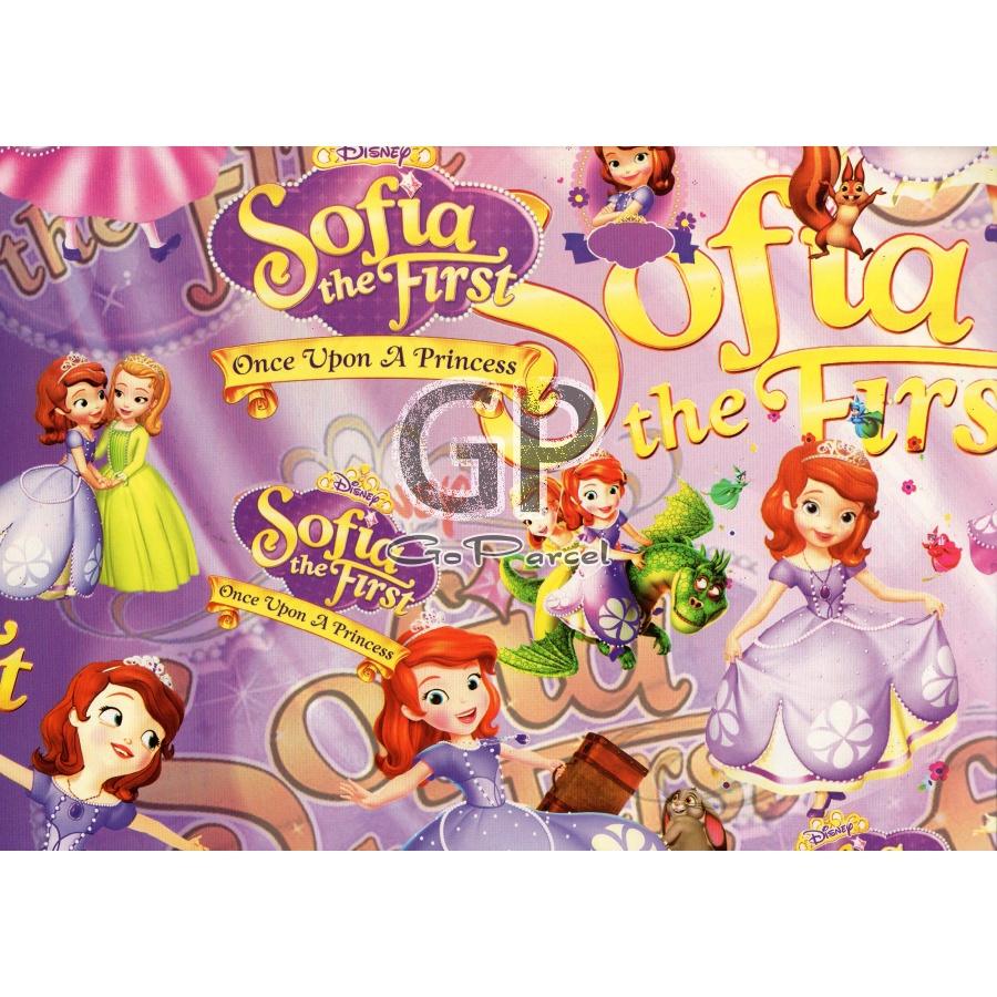 ( 5 Lembar ) KERTAS KADO SR GLOSY - GIFT WRAPPING PAPER PRINCESS FROZEN SOFIA THE FIRST ANNA ELSA