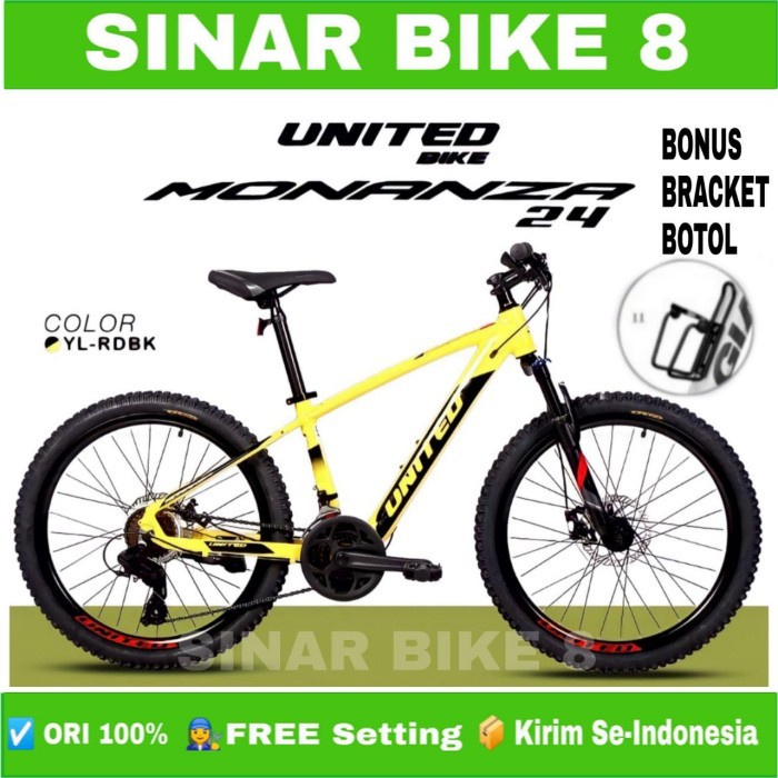 Sepeda Gunung Ukuran 24 Inch MTB MONANZA Alloy 24 Speed Garansi Resmi