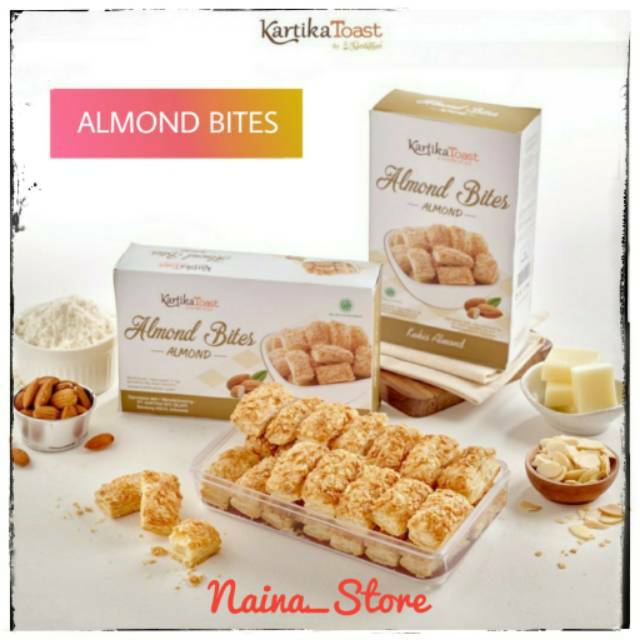 ALMOND BITES KARTIKA TOAST(ALMOND COOKIES CRISPY KARTIKA