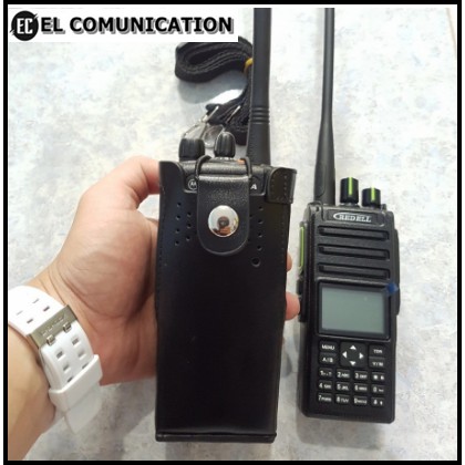 LEATHER CASE HT MOTOROLA GP 328 SARUNG HT MOTOROLA GP328 REDELL UV 99 PLUS ALINCO CRX5 ICOM V86 V88
