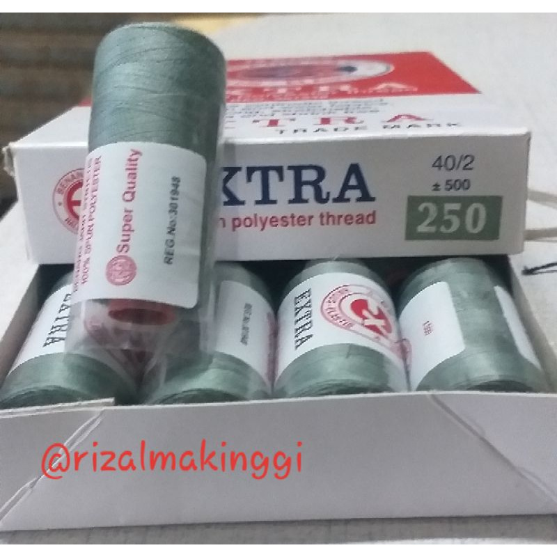 benang jahit extra hijau (250)500 yards