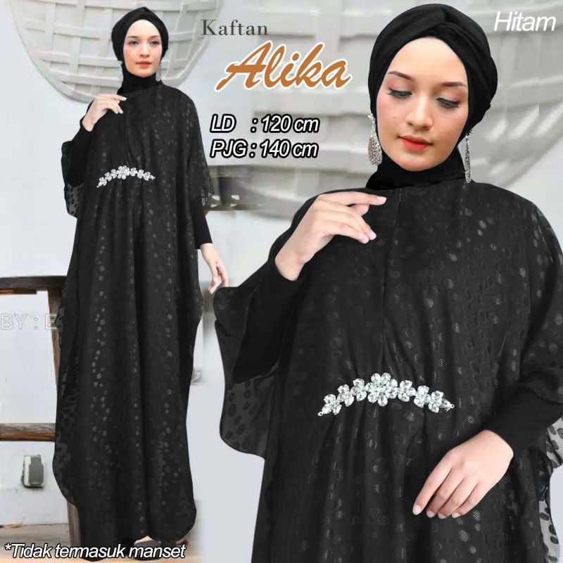 Arnis Kaftan Alika Bahan Tille Dot Jumbo Busui Fashion Muslim Ramadhan Sale