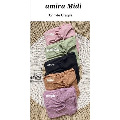 Amira / Fashion Muslim / Mini Dress Wanita Muslim Terbaru / Matt Cringkel Uragiri / Gamis Midi Dress-Greentea