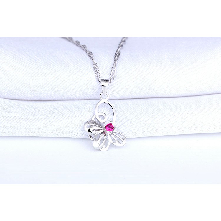 [ SALE ] Kalung Perak Butterfly 925 Sterling Silver Wanita Cewek Korea Unik Asli S925 Cocok Hadiah KS042