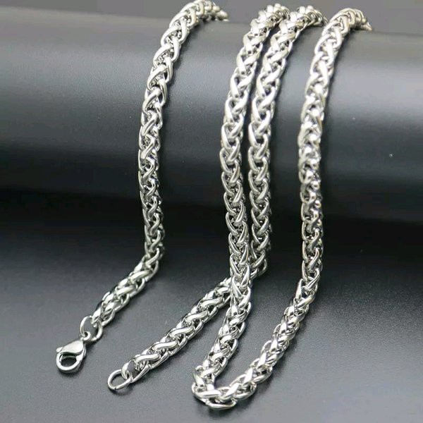 KALUNG STAINLESS STEEL TWISTED ROPE CHAIN UNISEX TERMURAH