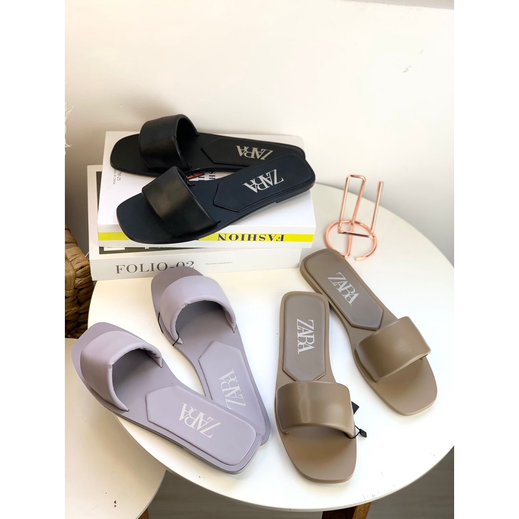 [7.7 Boombastis Sale⚡] - SANDAL WANITA ZS371 FLAT SANDALS PREMIUM IMPORT