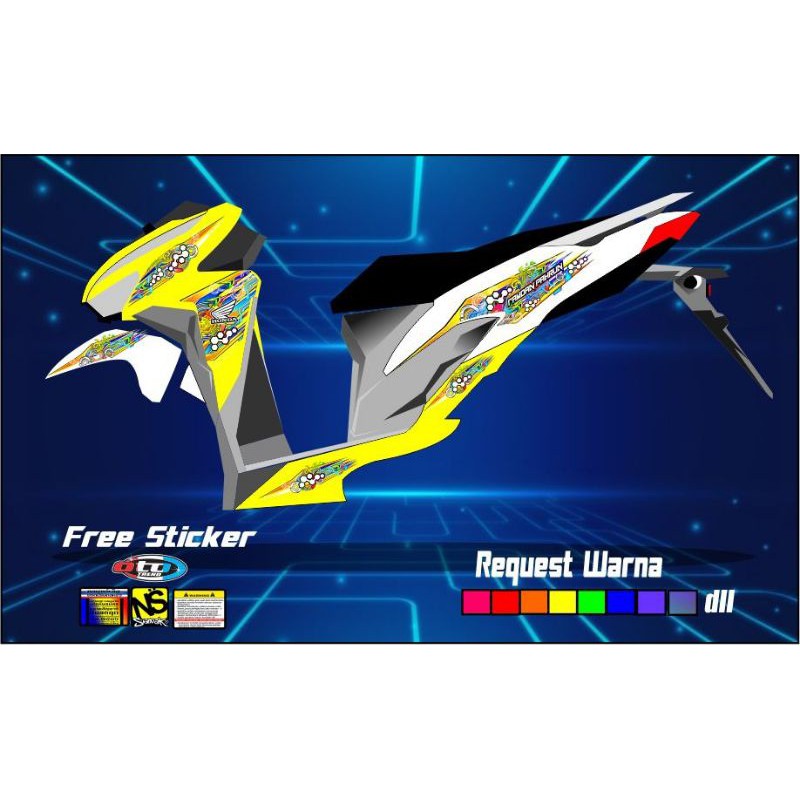 STRIPING TRANSPARAN HOLOGRAM  VARIO NEW 150