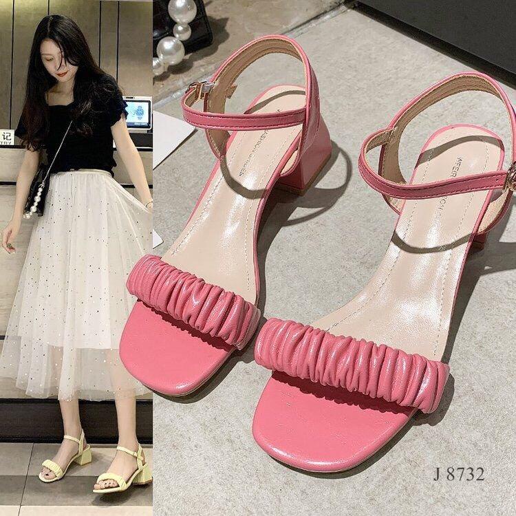 SEPATU WANITA HEELS PLATFORM SLINGBACK FASHION J 8732