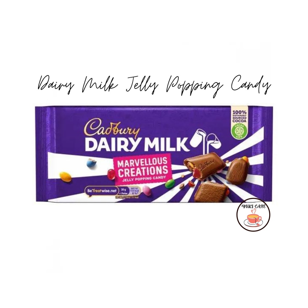 

COKELAT - CADBURY DAIRY MILK JELLY POPPING CANDY