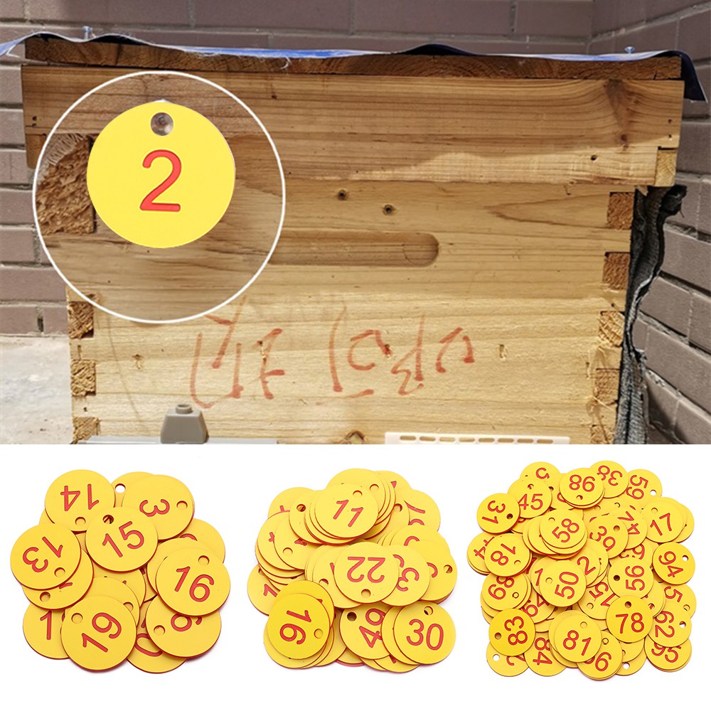 Wonderful 20 / 50 / 100pcs Tag Angka Multifungsi Bahan Abs Aksesoris Peternakan Lebah