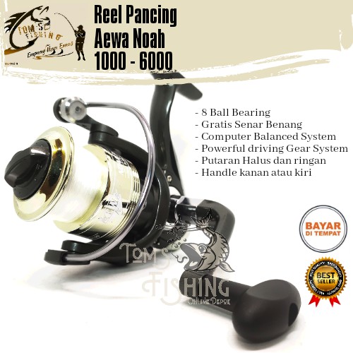 Reel Pancing Aewa Noah 1000 - 6000 (8Bearing) Free Senar Murah