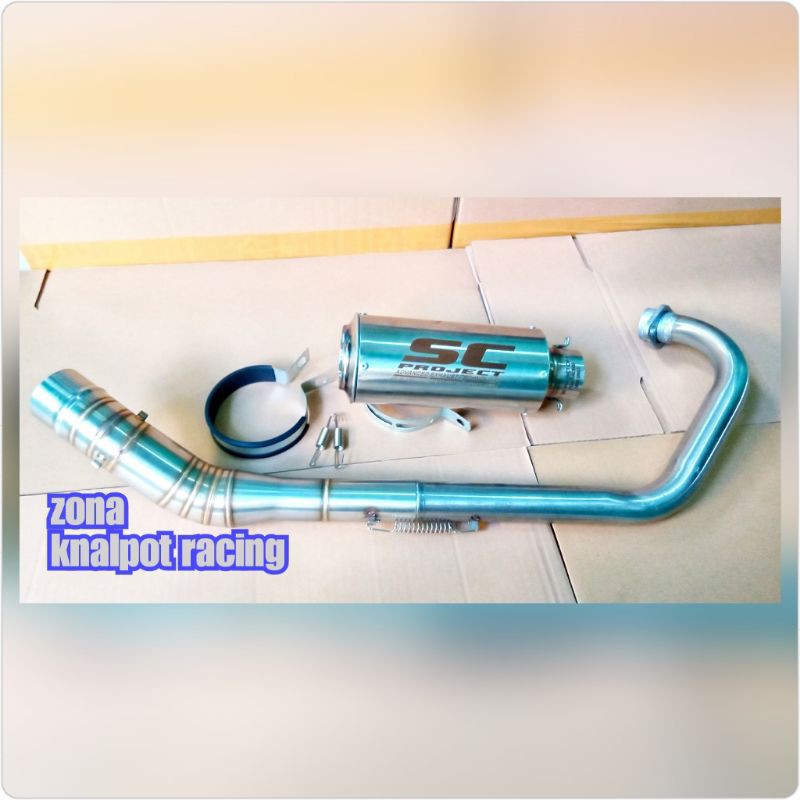 Knalpot sc project satria fu-jupiter mx-sonic-supra gtr knalpot racing sc project fullsystem