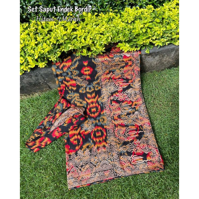 udeng set saput endek bordir