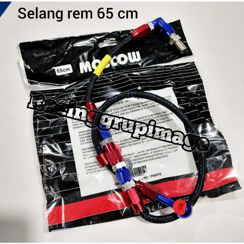 Selang rem serat PSI belakang 6pcm / selang rem belakang SERAT model psi panjang 60 cm _ hitam