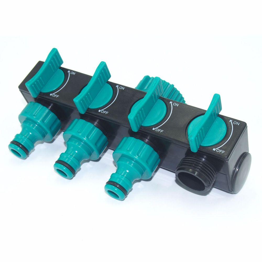 【 ELEGANT 】 Water Splitter 1 /2&quot;-3 /4&quot;-1&quot; 4arah Irigasi Penyiraman Switcher Divider Segregator Air