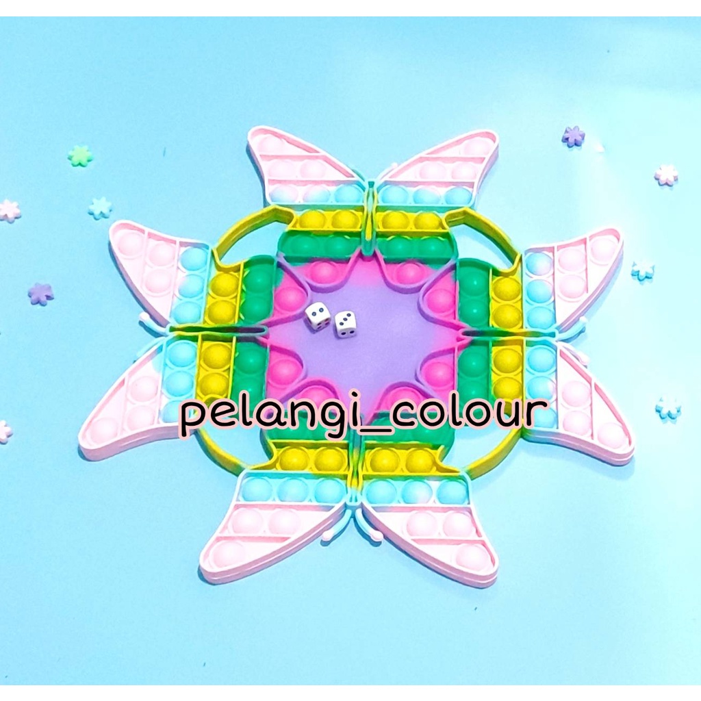 Pop it jumbo ice cream/ kupu-kupu/dinosaurus-Kupu dadu