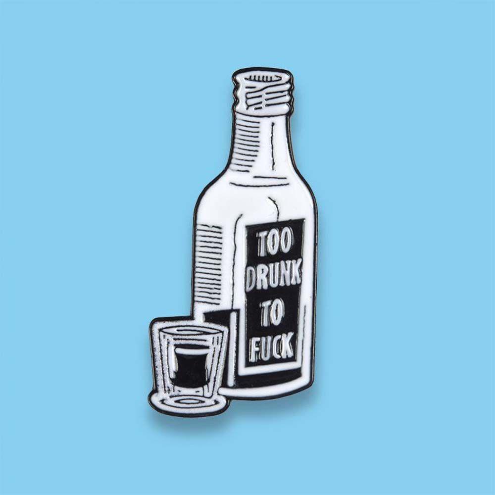 [Elegan] Botol Wine Bros Kerah Bros Fashion Perhiasan Aksesoris Botol Cangkir Juga Minum Wine Badge Pin Enamel Pin