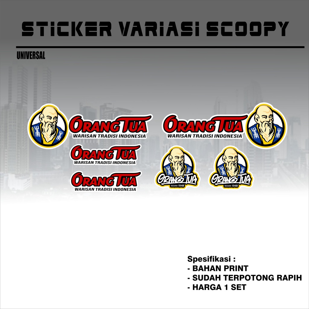 STIKER VARIASI SCOOPY MOTIF RACING LIS SCOOPY STRIPING