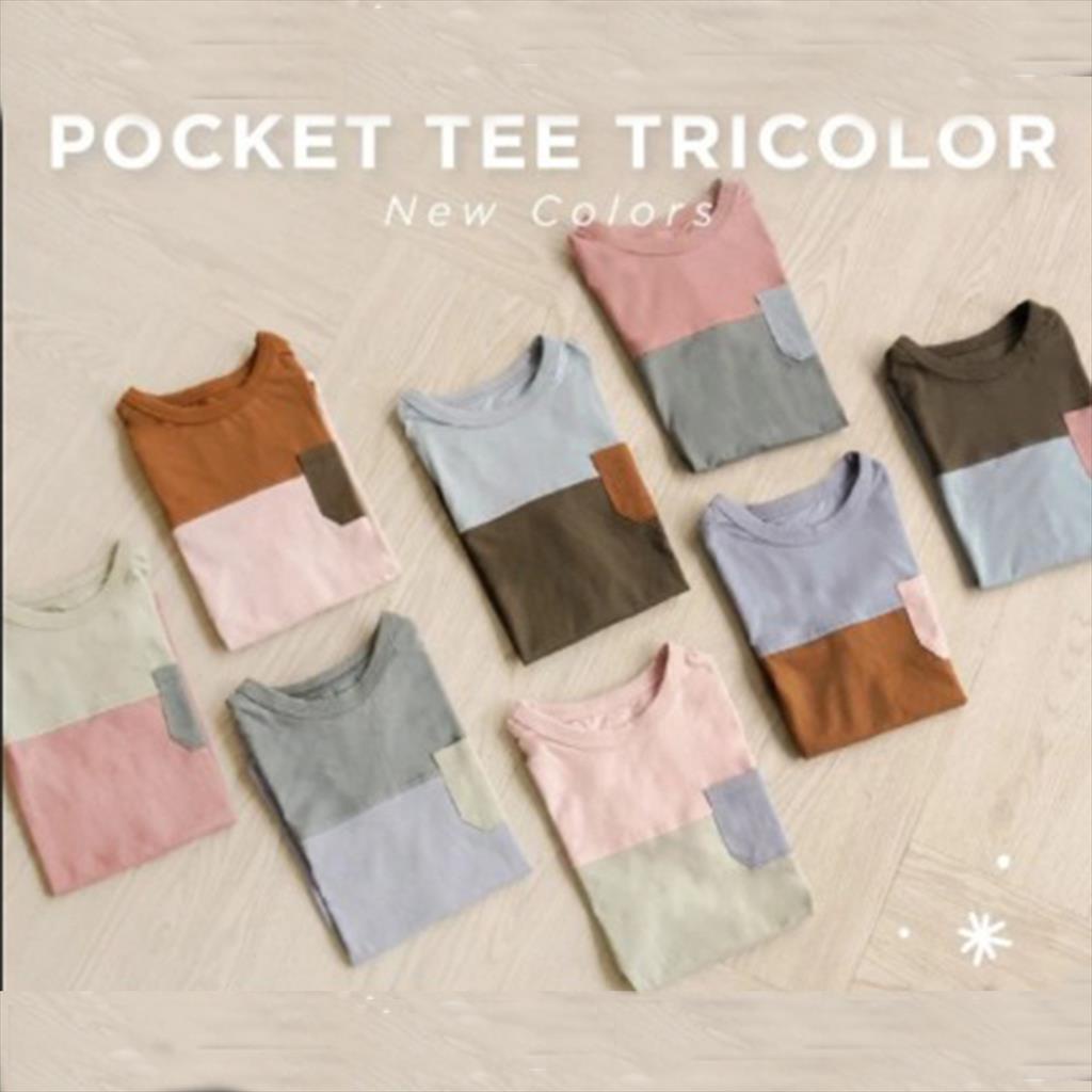 Little Palmerhaus Pocket Tee Tricolor Kaos Oblong Anak Juniper