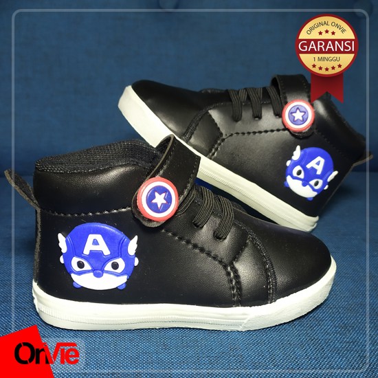 Sepatu Boots Anak Laki-laki Karakter Avenger Heros | Sepatu Anak Sekolah Onvie