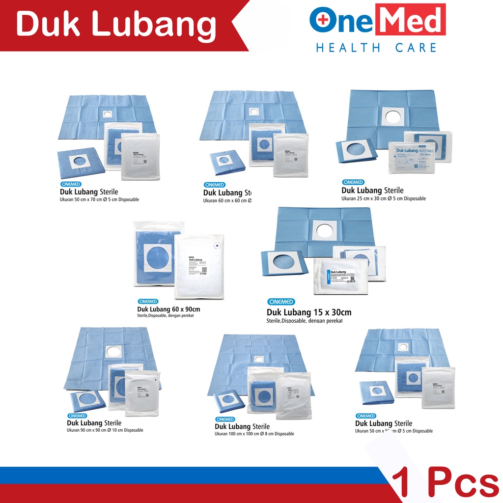 Duk Lubang Operasi Medis Steril Disposable Sekali Pakai Onemed