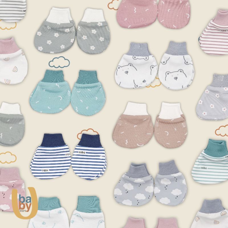 BabyU Set Sarung Tangan & Sarung Kaki Bayi YOBO