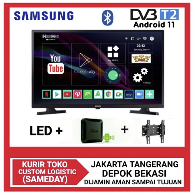 SAMSUNG TV LED 32 SAMSUNG SMART ANDROID 12 4K TV BOX YOUTUBE NETFLIX