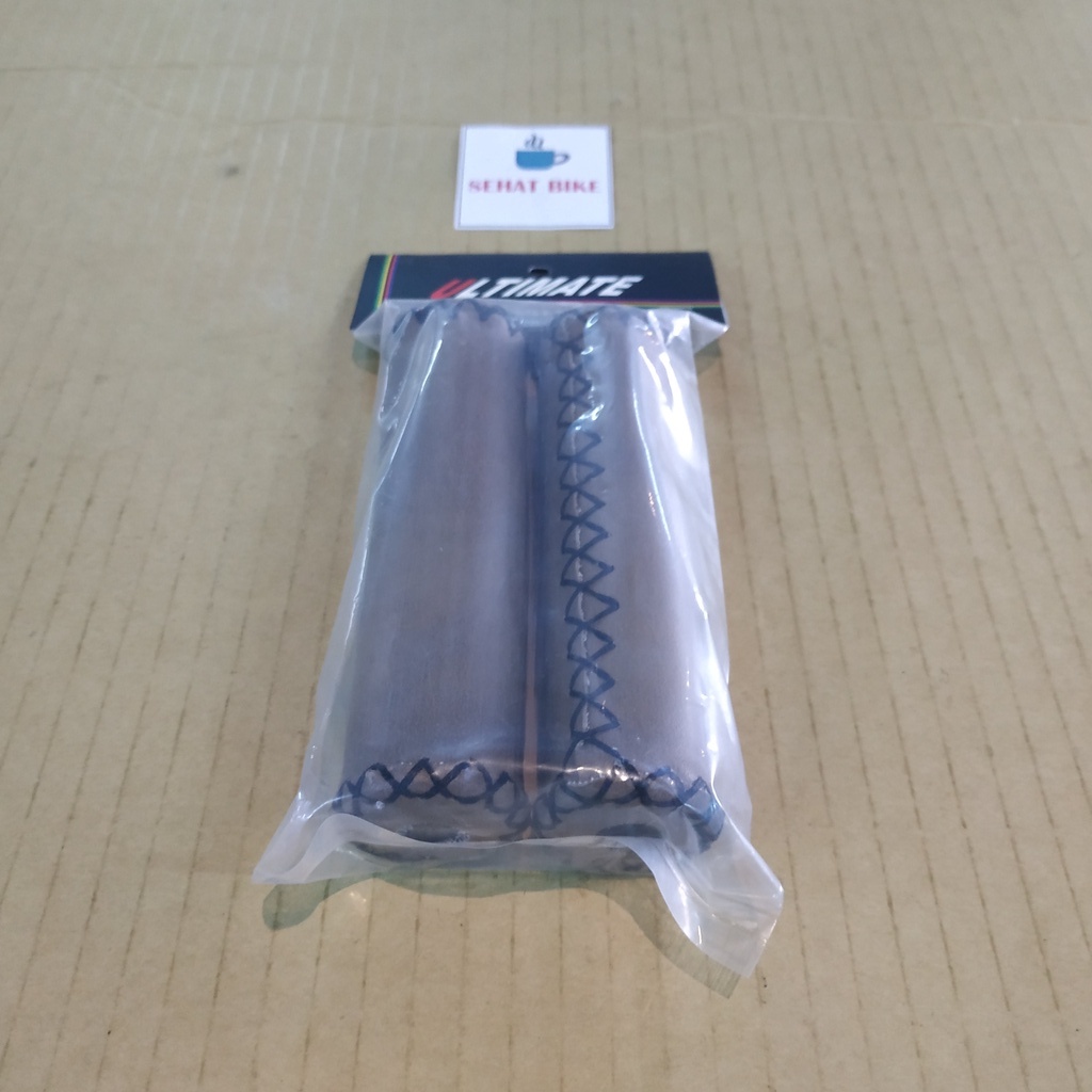 Hand Grip Sepeda Ultimate Seli Leather Coklat Original