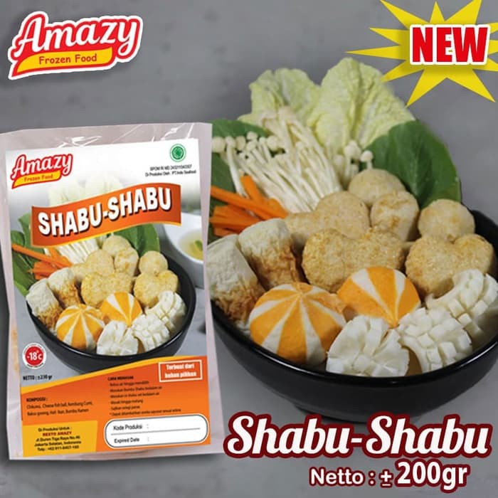 

AMAZY FROZEN FOOD Shabu-shabu Set Paket Shabu Sukiyaki Hot pot isi 17pcs 200gr