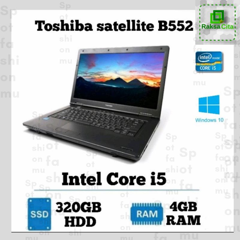 LAPTOP TOSHIBA Satellite B552 Core i5 Ram 4GB SSD