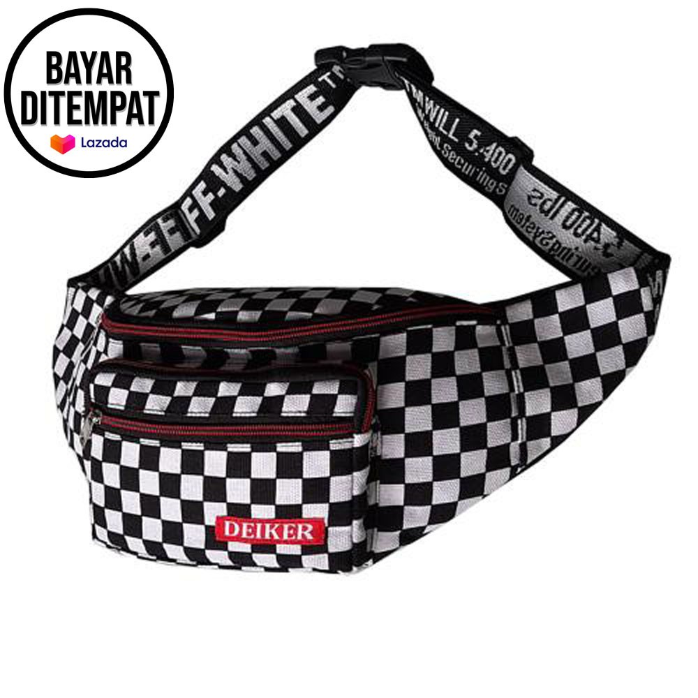 Off Waite Catur Tas Pinggang Selempang Pria Tas Selempang Catur Tas Waistbag Tas Pinggang Selempang