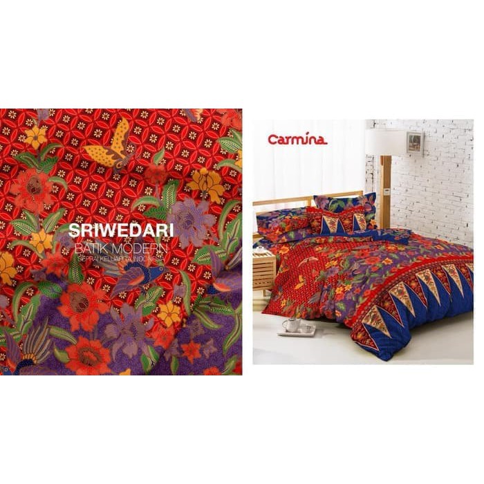 READY SPREI BATIK CARMINA - SRIWEDARI UKURAN 180X200 RUMBAI